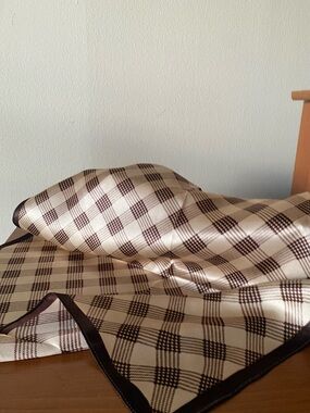 Brown & Beige Checkered Scarf
